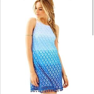Lilly Pulitzer Marquette ombré blue dress xs